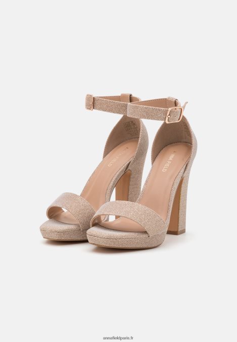 femmes sandales à talons hauts or rose 006BT1566 Anna Field - Image 3