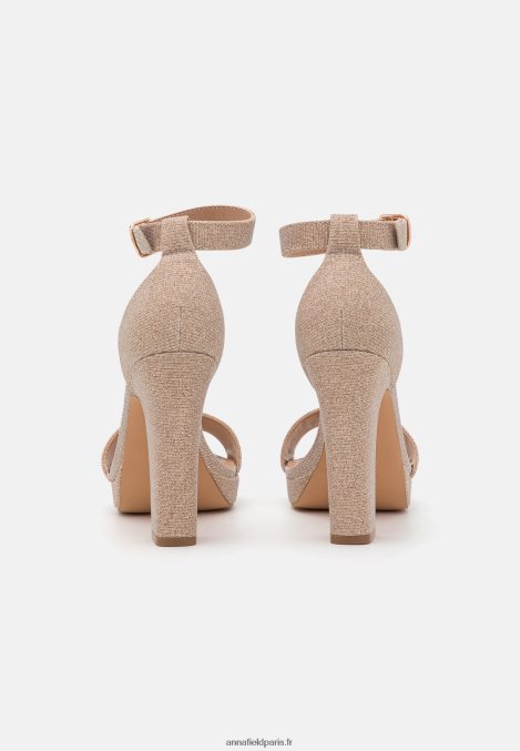 femmes sandales à talons hauts or rose 006BT1566 Anna Field - Image 4