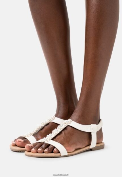 femmes sandales blanches 006BT1361 Anna Field
