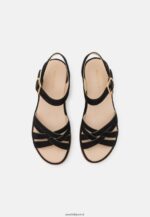 femmes sandales compensées en cuir noir 006BT1488 Anna Field - Image 6
