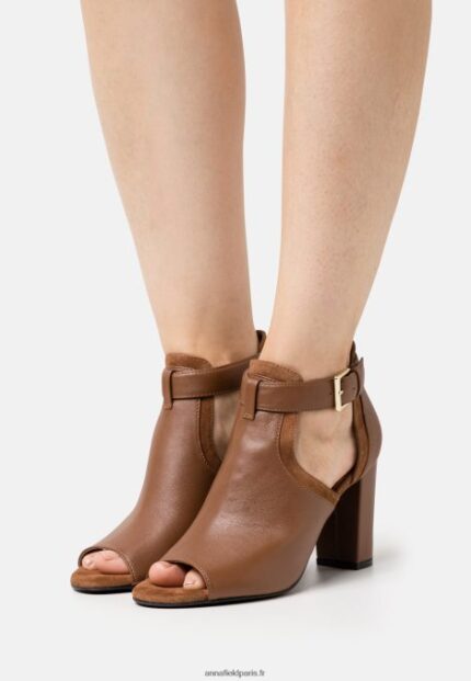 femmes sandales cuir cognac 006BT1333 Anna Field