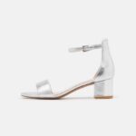 femmes sandales en cuir argent 006BT1381 Anna Field