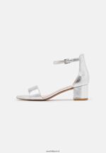 femmes sandales en cuir argent 006BT1381 Anna Field