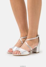 femmes sandales en cuir argent 006BT1427 Anna Field