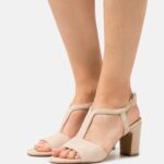 femmes sandales en cuir beige 006BT1335 Anna Field