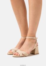 femmes sandales en cuir beige 006BT1359 Anna Field