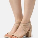 femmes sandales en cuir beige 006BT1433 Anna Field
