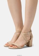 femmes sandales en cuir beige 006BT1433 Anna Field