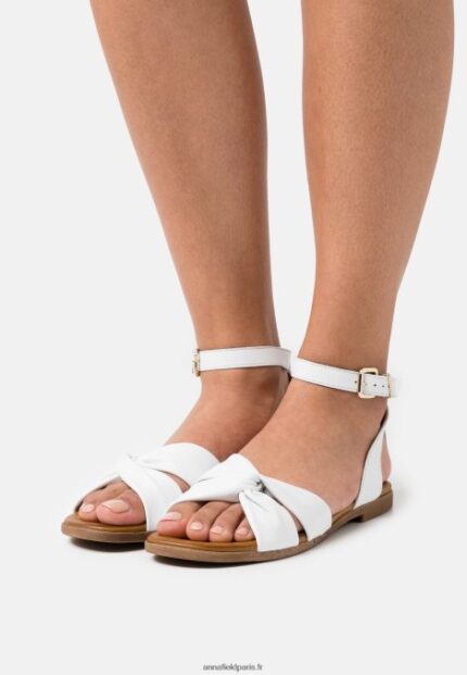 femmes sandales en cuir blanc 006BT1293 Anna Field