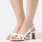 femmes sandales en cuir blanc 006BT1405 Anna Field