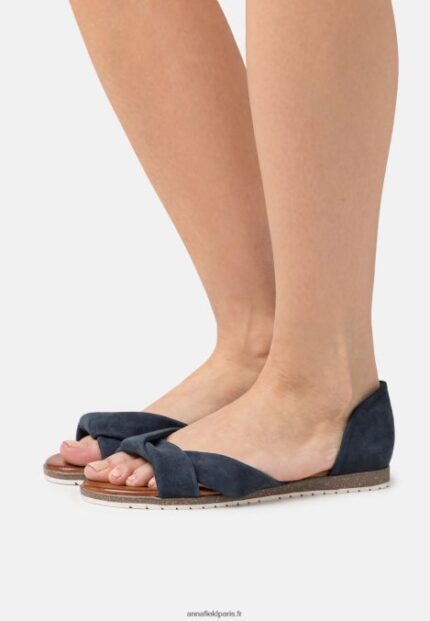 femmes sandales en cuir bleu foncé 006BT1340 Anna Field