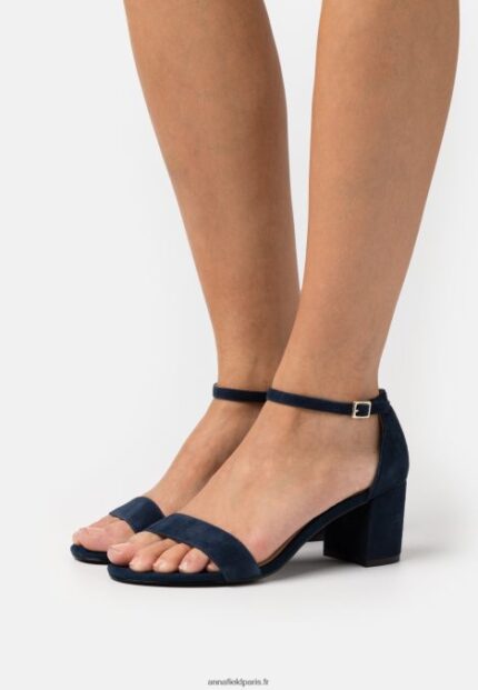 femmes sandales en cuir bleu foncé 006BT1415 Anna Field