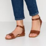 femmes sandales en cuir cognac 006BT1278 Anna Field