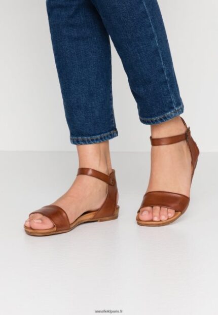femmes sandales en cuir cognac 006BT1278 Anna Field