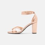 femmes sandales en cuir couleur or rose 006BT1392 Anna Field