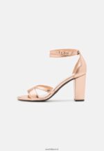 femmes sandales en cuir couleur or rose 006BT1392 Anna Field