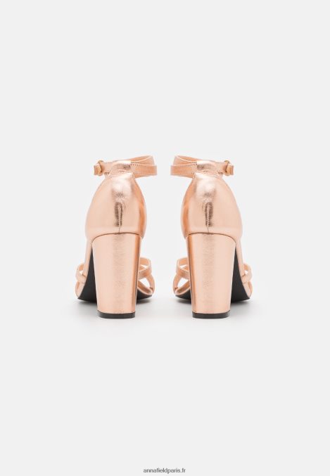 femmes sandales en cuir couleur or rose 006BT1392 Anna Field - Image 3