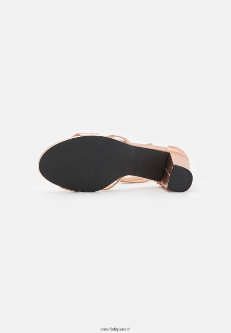 femmes sandales en cuir couleur or rose 006BT1392 Anna Field - Image 4