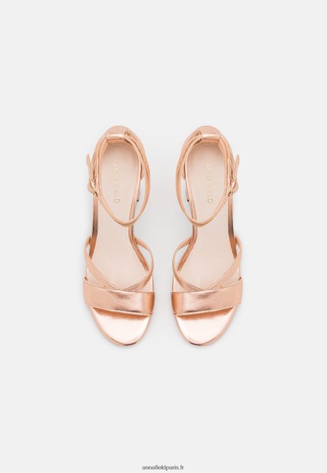 femmes sandales en cuir couleur or rose 006BT1392 Anna Field - Image 5