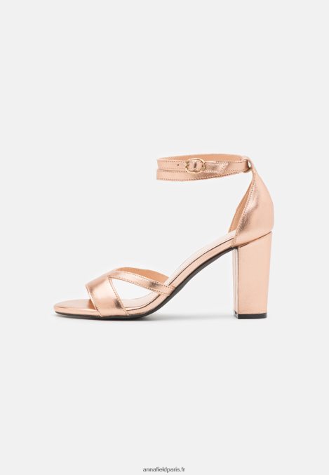 femmes sandales en cuir couleur or rose 006BT1392 Anna Field - Image 1