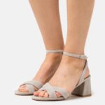 femmes sandales en cuir gris 006BT1393 Anna Field