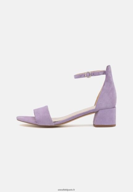 femmes sandales en cuir lilas 006BT1421 Anna Field