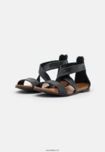 femmes sandales en cuir noir 006BT1280 Anna Field - Image 3