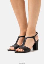 femmes sandales en cuir noir 006BT1417 Anna Field