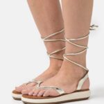femmes sandales en cuir or 006BT1390 Anna Field