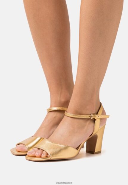 femmes sandales en cuir or 006BT1423 Anna Field