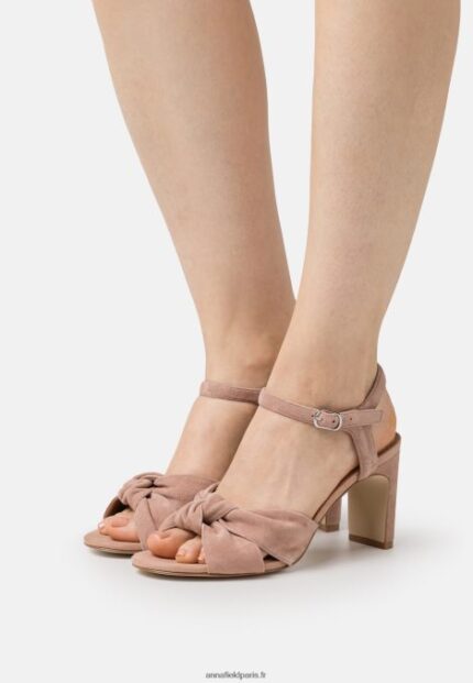 femmes sandales en cuir rose clair 006BT1321 Anna Field