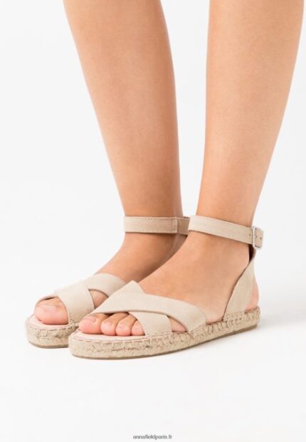 femmes sandales plateforme cuir beige 006BT1576 Anna Field