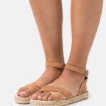 femmes sandales plateforme cuir cognac 006BT1560 Anna Field