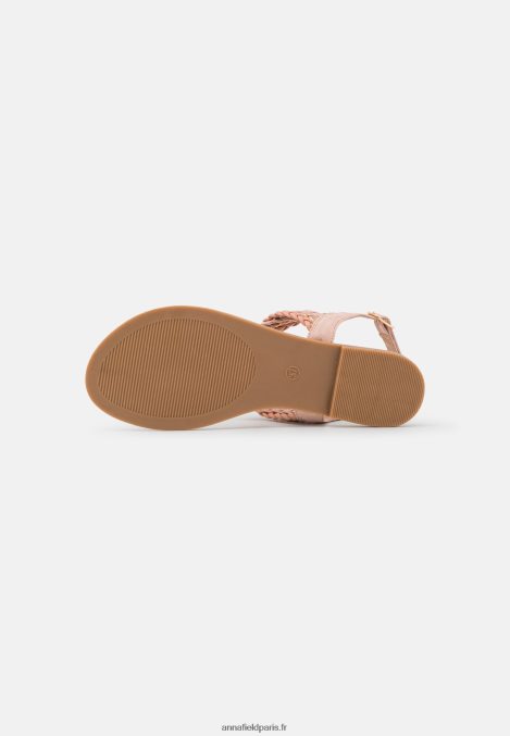 femmes sandales t-bar couleur or rose 006BT1520 Anna Field - Image 5