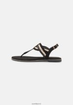 femmes sandales t-bar noir/or 006BT1503 Anna Field - Image 2