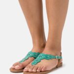 femmes sandales t-bar turquoise 006BT1502 Anna Field