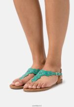 femmes sandales t-bar turquoise 006BT1502 Anna Field