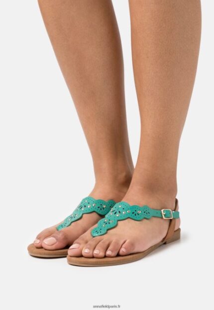 femmes sandales t-bar turquoise 006BT1502 Anna Field