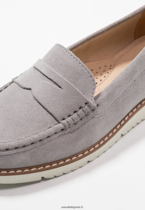 femmes sans lacets confort en cuir gris 006BT1784 Anna Field - Image 3
