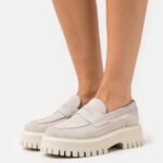 femmes sans lacets en cuir beige 006BT1808 Anna Field