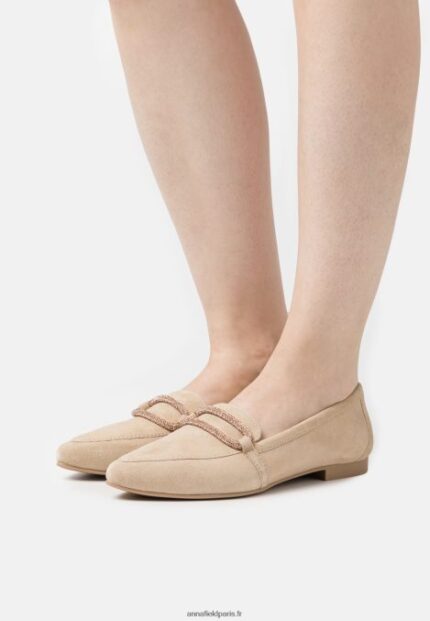 femmes sans lacets en cuir beige 006BT1810 Anna Field