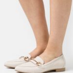 femmes slip on en cuir blanc cassé 006BT1823 Anna Field