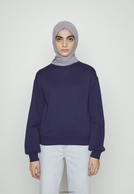 femmes_sweat_bleu_fonce_006bt757_anna_field.jpg femmes sweat bleu foncé 006BT757 Anna Field - Image 1