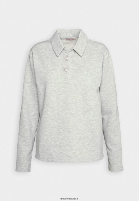 femmes_sweat_chine_gris_clair_006bt762_anna_field.jpg femmes sweat chiné gris clair 006BT762 Anna Field - Image 1