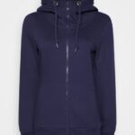 femmes sweat zippé bleu foncé 006BT769 Anna Field