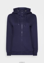 femmes sweat zippé bleu foncé 006BT769 Anna Field