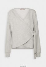 femmes sweat zippé chiné gris clair 006BT771 Anna Field