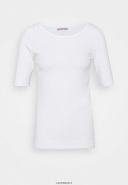 femmes t-shirt basique blanc 006BT376 Anna Field