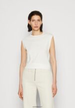 femmes t-shirt basique blanc cassé 006BT343 Anna Field