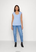 femmes t-shirt basique bleu 006BT289 Anna Field - Image 2